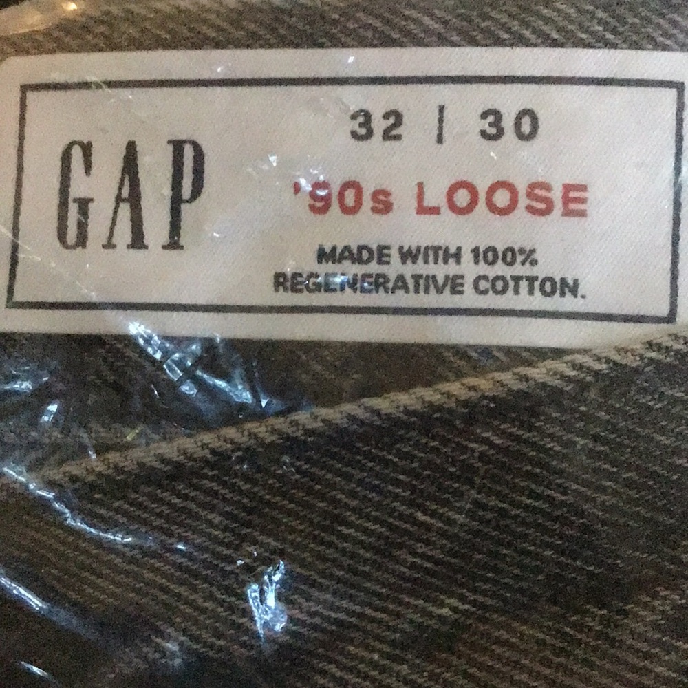GAP’90s Loose Jeans 32x30 Blue Denim Regenerative Cotton Button Fly Mid Rise NWT